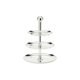 Schiavon, Essentia table accessories, silver plated, Three-level pastry stand