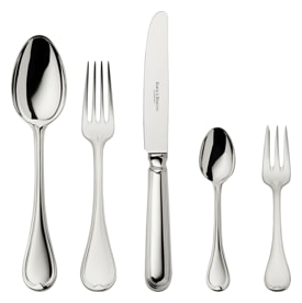 Robbe & Berking, Classic-Faden flatware, silver plated, 5-piece place set