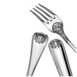Schiavon, Conchiglia cutlery, silver plated, Lobster fork