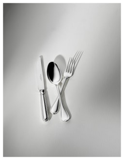 Robbe & Berking, Classic-Faden flatware, silver plated, Meat fork, small