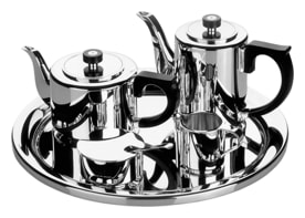 Robbe & Berking, Alta tea and coffee sets, silver plated, Mocha and tea set 4-pieces