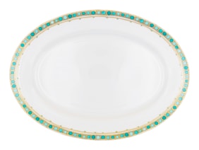 Robert Haviland & C. Parlon, Syracuse Turquoise, Oval platter, large