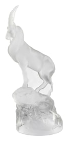 Lalique, Earth animals sculptures, Ibex sculpture, clear
