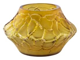 Lalique, Caldera collection, Vase small, yellow