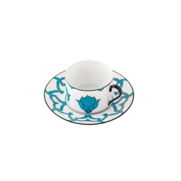 Pinto, Jaipur, Tea cup and saucer, blue