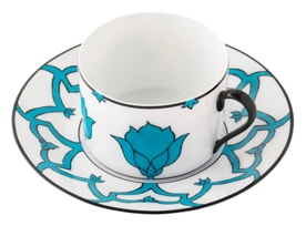 Pinto, Jaipur, Tea cup and saucer, blue