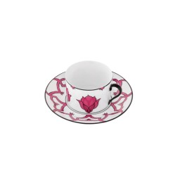 Pinto, Jaipur, Tea cup and saucer, pink