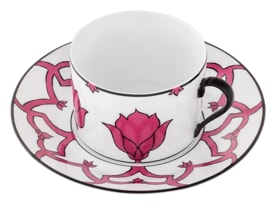 Pinto, Jaipur, Tea cup and saucer, pink