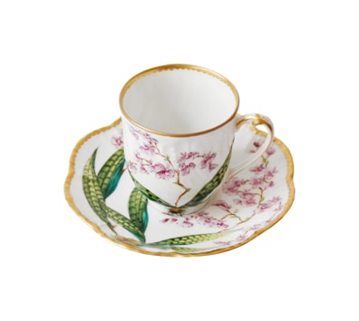 Pinto, Histoire d’Orchidées, Coffee cup and saucer