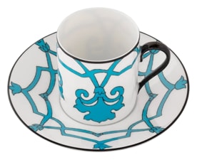 Pinto, Jaipur, Coffee cup and saucer, blue
