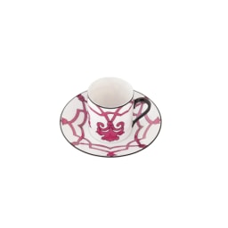 Pinto, Jaipur, Coffee cup and saucer, pink