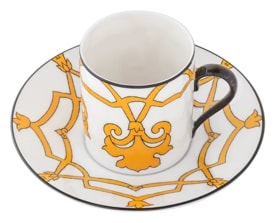Pinto, Jaipur, Coffee cup and saucer, yellow