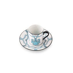 Pinto, Jaipur, Coffee cup and saucer, aqua