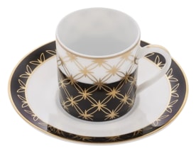 Pinto, Vieux Kyoto, Coffee mug and saucer gold star