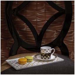 Pinto, Vieux Kyoto, Coffee mug and saucer gold star