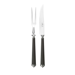 Alain Saint-Joanis, Lignes black, silver plated, Carving set