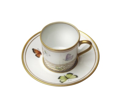 Pinto, Filet à papillons, Coffee cup and saucer