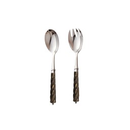 Alain Saint-Joanis, Mistral Black, silver plated, Salad serving set