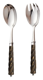 Alain Saint-Joanis, Mistral Black, silver plated, Salad serving set