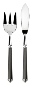 Alain Saint-Joanis, Lignes Black, silver plated, Fish serving set