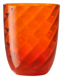 Nason Moretti, Idra glasses, Water glass, orange optic twisted