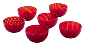 Nason Moretti, Idra bowls, Bowls set of 6, red