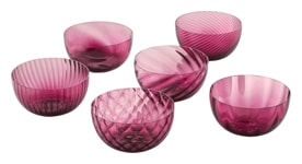 Nason Moretti, Idra bowls, Bowls set of 6, ruby