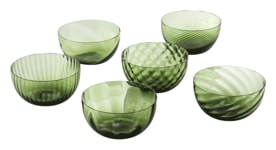 Nason Moretti, Idra bowls, Bowls set of 6, soraya green