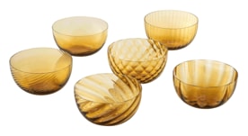Nason Moretti, Idra bowls, Bowls set of 6, amber