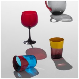 Nason Moretti, Burlesque glasses, Borgogna glass, red
