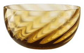 Nason Moretti, Idra bowls, Bowl amber, optic twisted