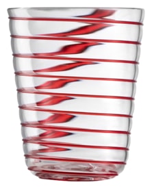 Nason Moretti, Twist glasses, Water glass, red