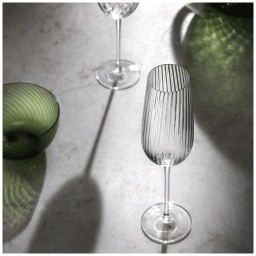 Nason Moretti, Tolomeo glasses, Flute glass, rigadin