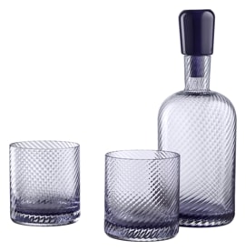 Nason Moretti, Borealis set, Bottle and 2 tumblers set, wisteria