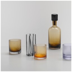 Nason Moretti, Borealis set, Bottle and 2 tumblers set, soraya green