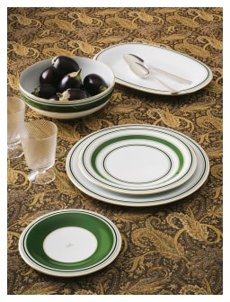 Fürstenberg, Fluen heritage green, Oval platter, small