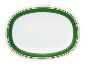 Fürstenberg, Fluen heritage green, Oval platter, medium