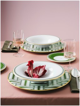 Fürstenberg, Fluen heritage green, Soup plate