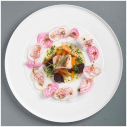 Fürstenberg, Blanc white, Dinner plate with raised center rim