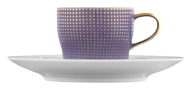 Fürstenberg, Auréole clair de lune, Espresso cup and saucer, violet