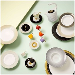 Fürstenberg, Auréole clair de lune, Espresso cup and saucer, black