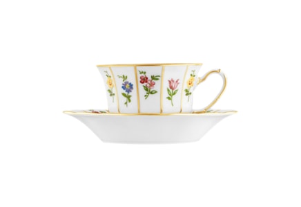 Fürstenberg, Grecque mille fleurs, Espresso cup and saucer