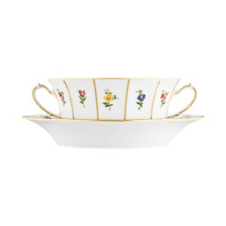 Fürstenberg, Grecque mille fleurs, Soup cup and saucer