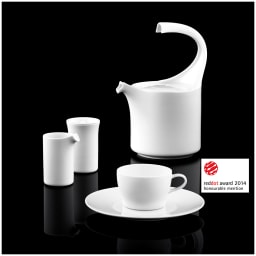 Fürstenberg, Auréole white, Teapot with tea strainer