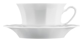 Fürstenberg, Grecque white, Coffee/tea cup and saucer