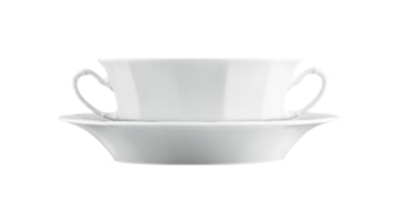 Fürstenberg, Grecque white, Soup cup and saucer