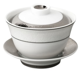Bernardaud, Dune platine, Small covered cup