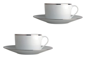 Bernardaud, Cristal, Tea cup and saucer set of 2