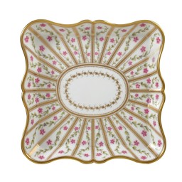 Bernardaud, Roseraie, Square scalloped tray
