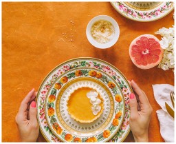 Bernardaud, Botanique, Salad plate, marigold
